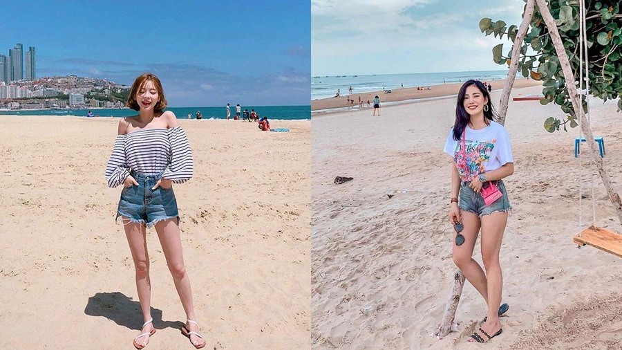 Quần short kết hợp áo croptop tạo nên sự trẻ trung, năng động