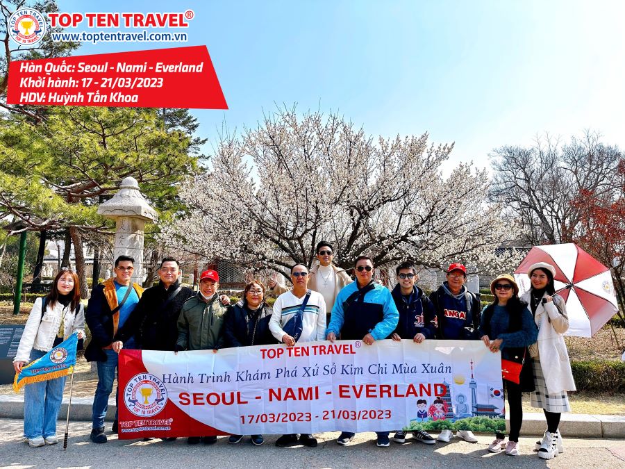 Tổng hợp hình đoàn tour du lịch khởi hành tháng 3 tại Top Ten Travel