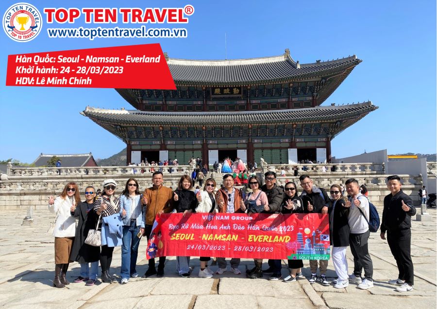 Tổng hợp hình đoàn tour du lịch khởi hành tháng 3 tại Top Ten Travel