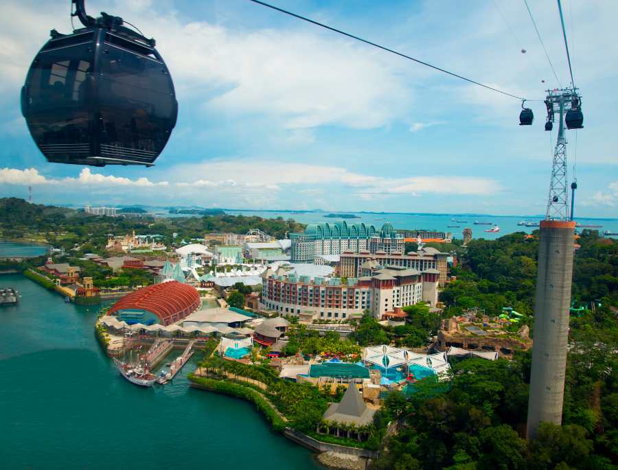 Toàn cảnh Sentosa Island nhìn từ trên cao
