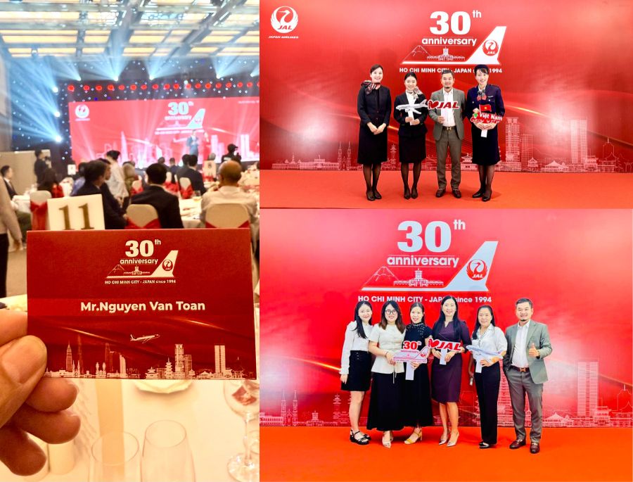 Top Ten Travel là đơn bị đối tác quan trọng góp mặt trong buổi lễ kỷ niệm 30 năm hoạt động tại thị trường Việt Nam của Japan Airlines