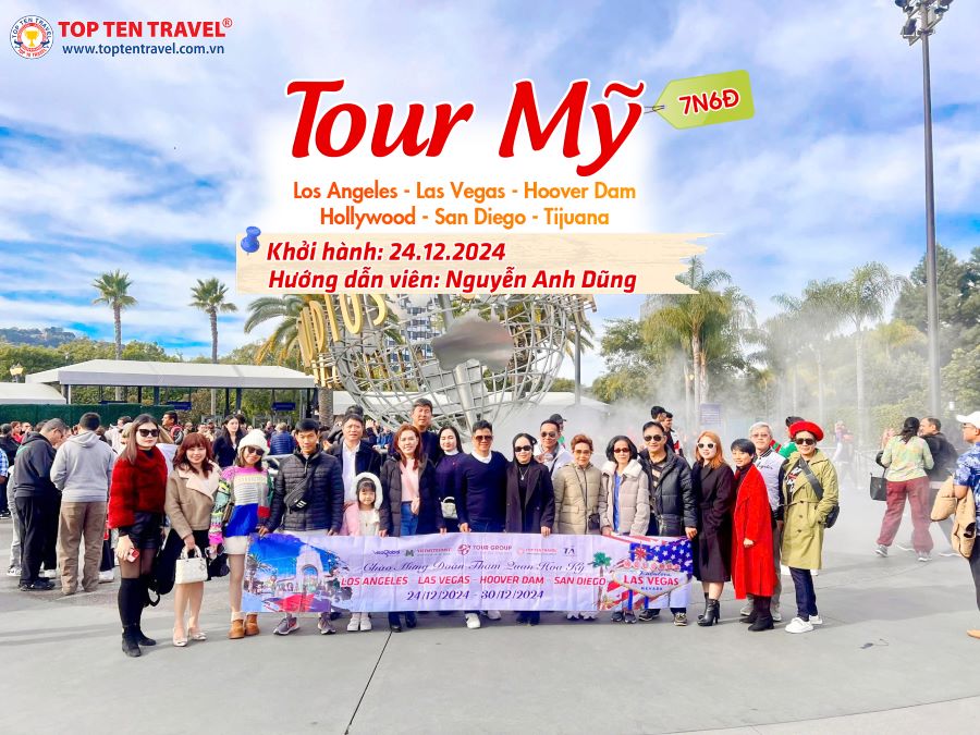 Tổng hợp hình đoàn tour Mỹ khởi hành vào tháng 12/2024