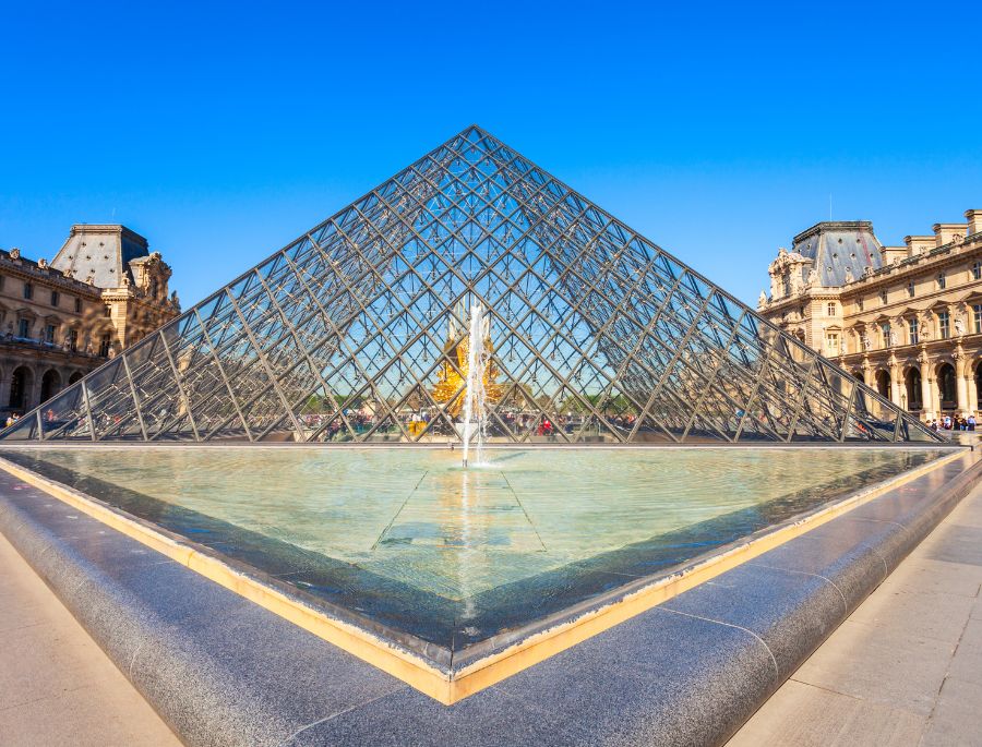 Cận cảnh về Bảo tàng Louvre ở Paris