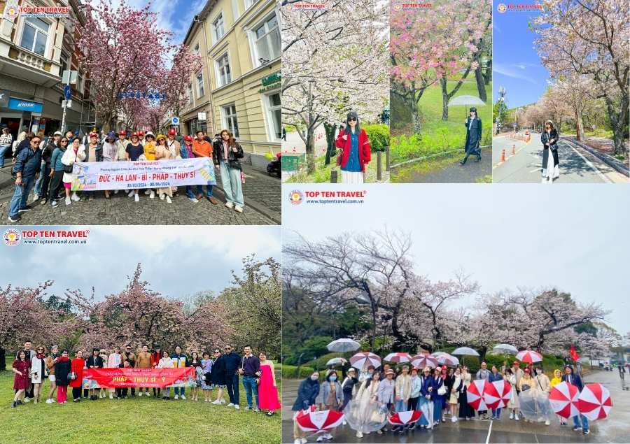 Đoàn khách du lịch Châu Âu mùa xuân của Top Ten Travel