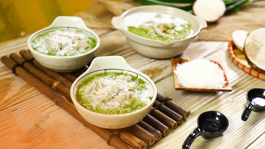 Nhắc đến những món chè miền Tây nổi tiếng thì bạn không thể bỏ qua món chè khoai môn nếp lá dứa