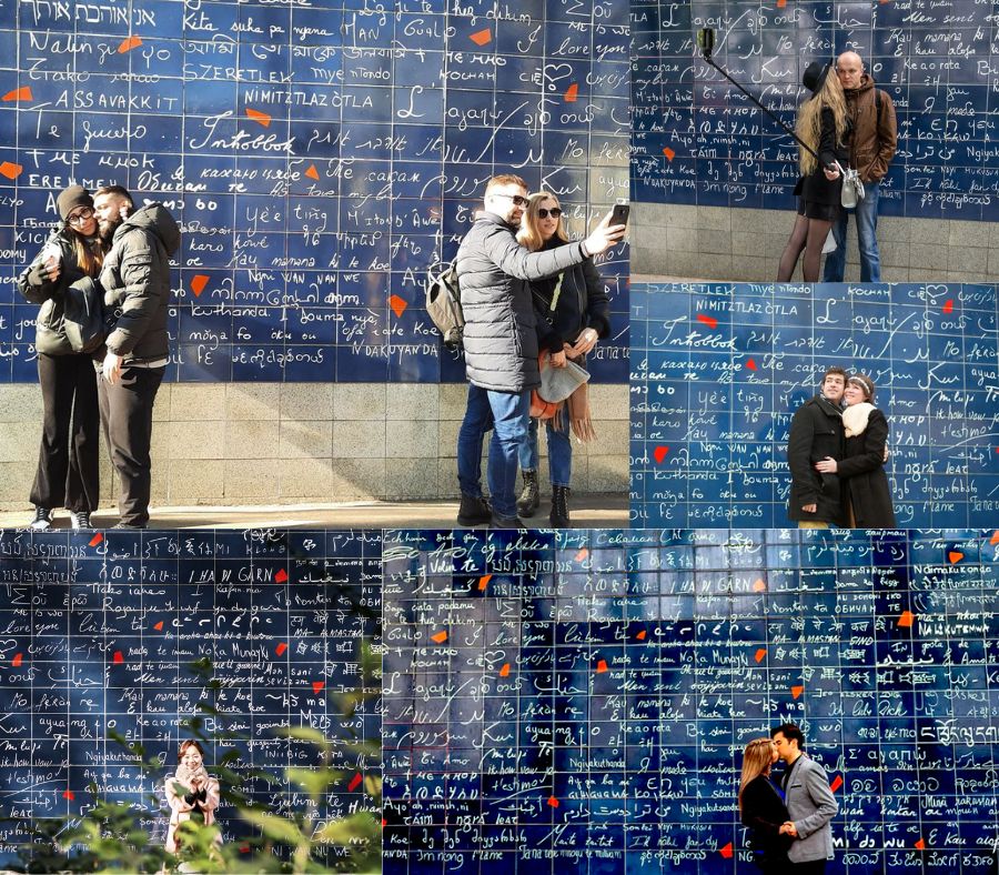 Có rất nhiều các cặp tình nhân trên khắp thế giới đã tới Pháp để checkin cùng bức tường độc đáo này