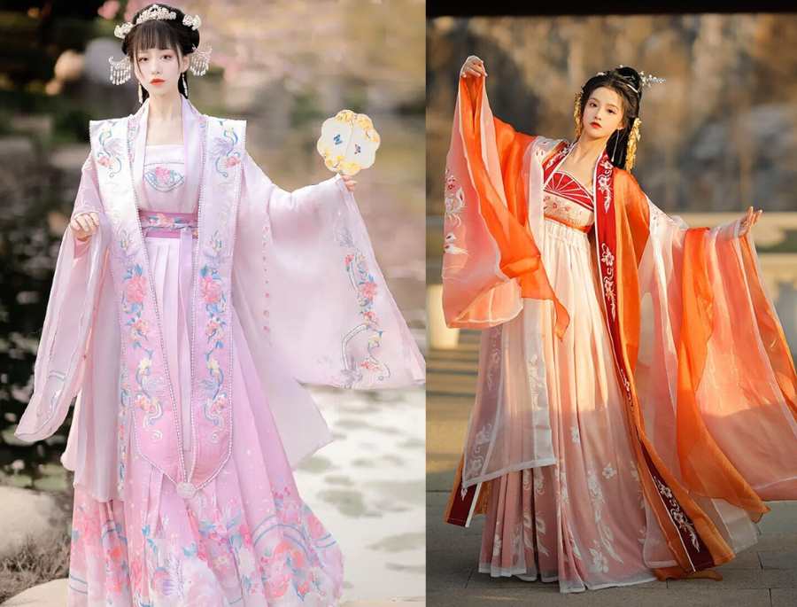 Những bộ trang phục thời đường thường mang tính chất nhẹ nhàng, uyển chuyển