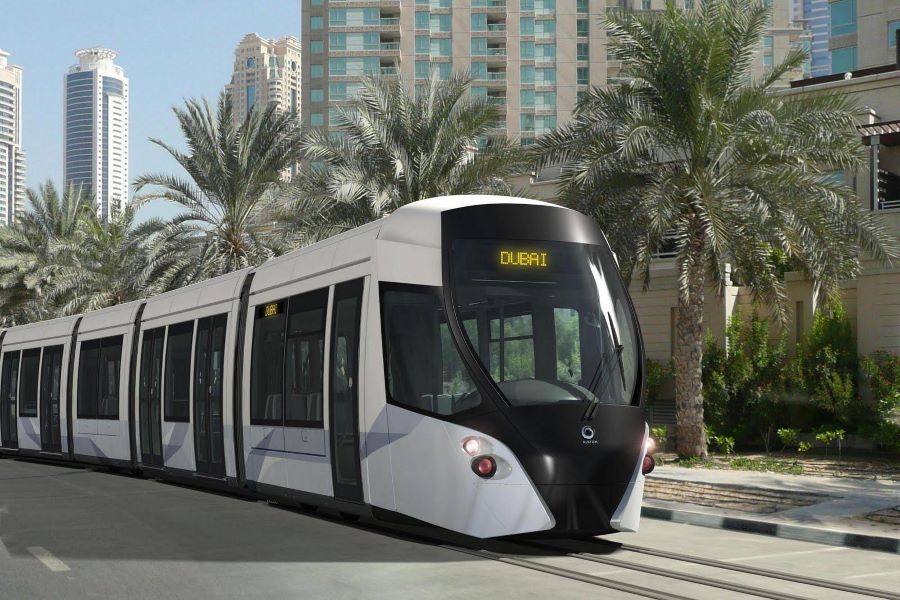 Line của Tram được kéo dài từ bãi biển AI Sufouh cho tới Jumeirah Beach Residences