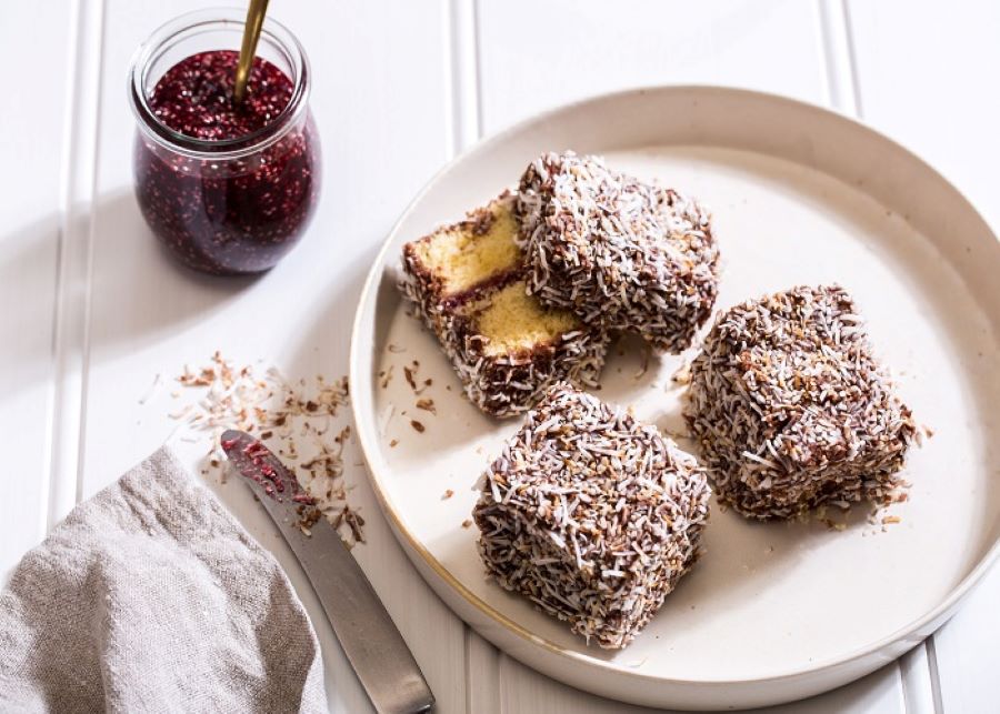Những miếng bánh Lamington sở hữu hương vị ngọt ngào khó cưỡng cùng vẻ ngoài bắt mắt