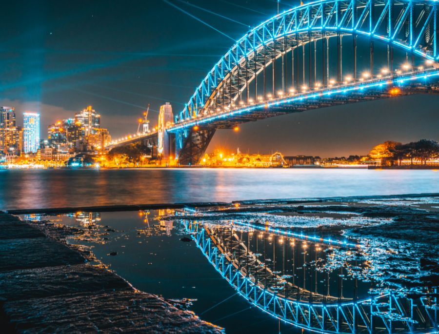 Toàn cảnh Cầu cảng Sydney lung linh mỗi khi đêm về