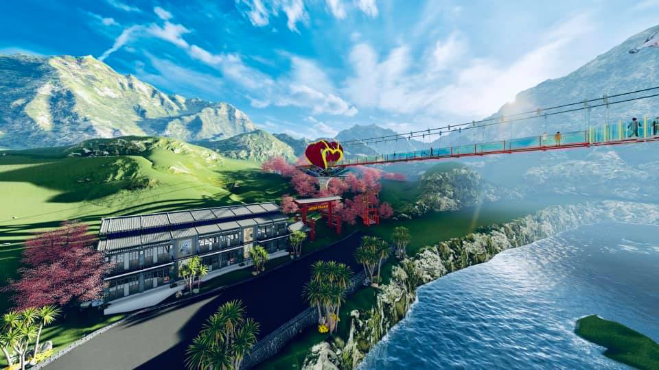 "Cầu kính tình yêu" đẹp xuất thần ở Mộc Châu 