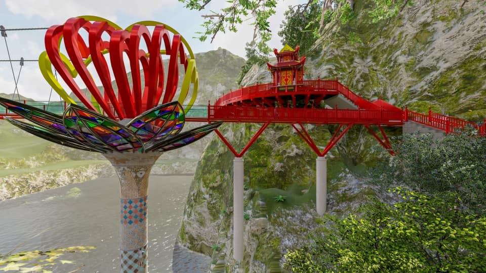 "Cầu kính tình yêu" đẹp xuất thần ở Mộc Châu 