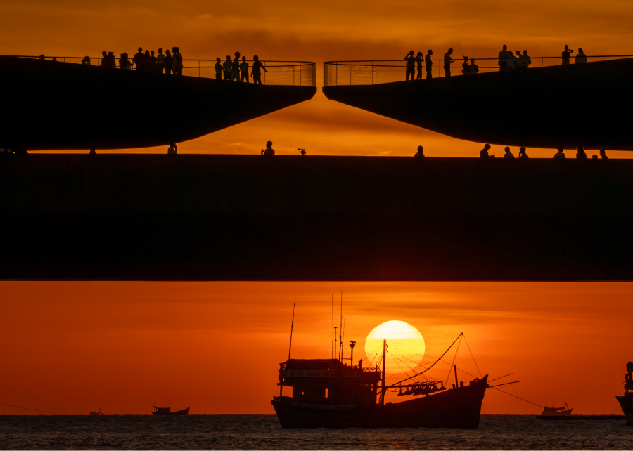 Chiêm ngưỡng không gian hoàng hôn siêu lãng mạn tại Cầu Hôn Phú Quốc