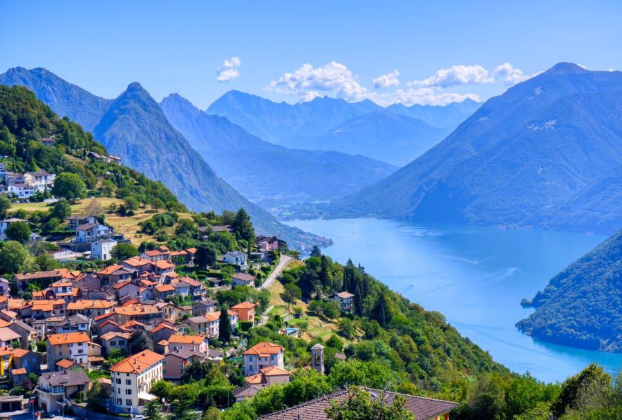 Hồ Lugano sở hữu cảnh quan thiên nhiên tươi đẹp tuyệt vời 
