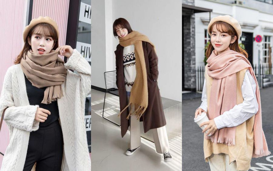 Chọn dáng khăn dài - ngắn phù hợp với dáng người