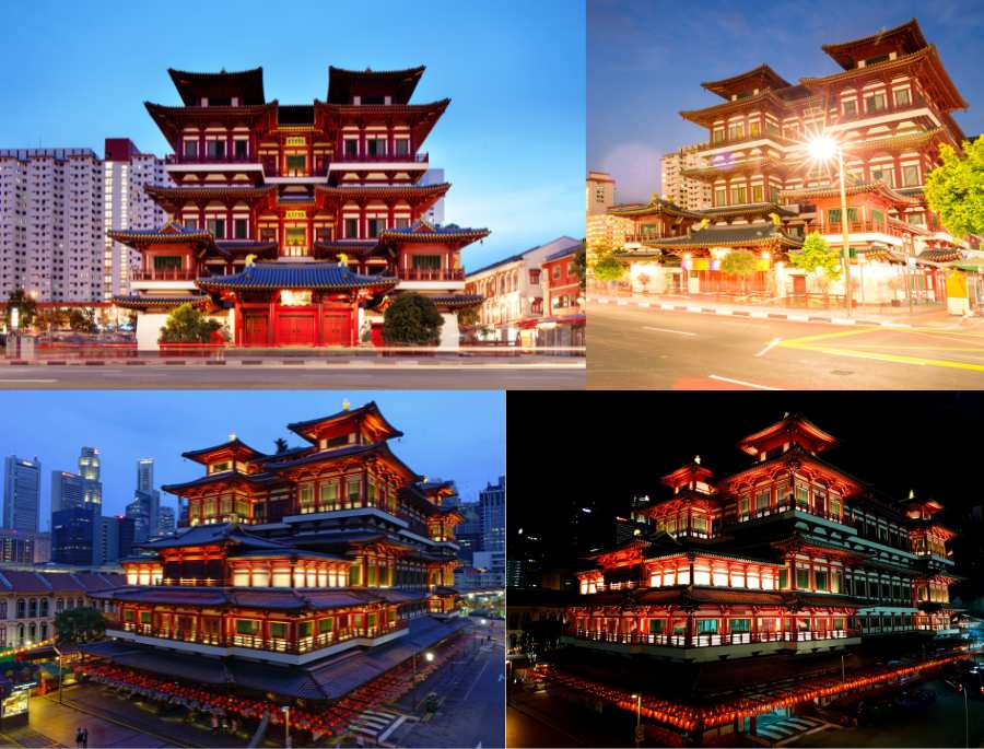 Hình ảnh lung linh, rực rỡ khi ngôi chùa lên đèn