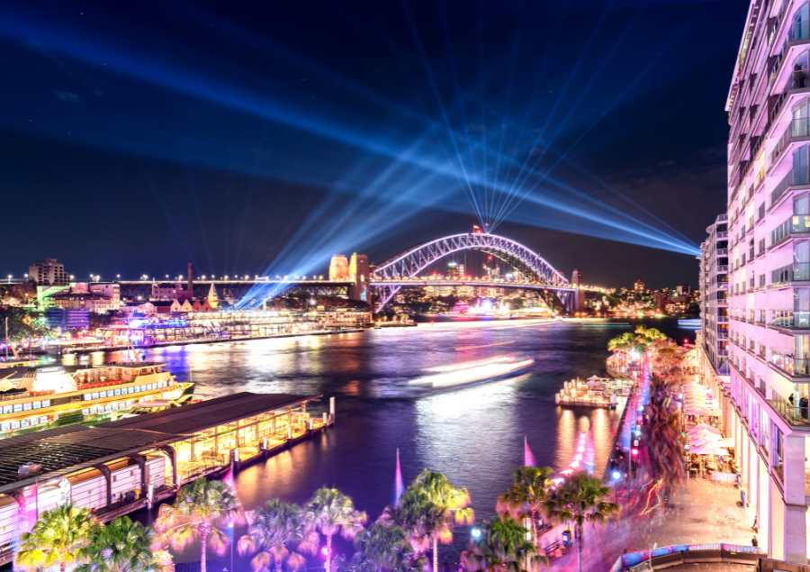 Lễ hội ánh sáng Vivid Sydney là lễ hội lớn nhất nước úc vào mùa thu