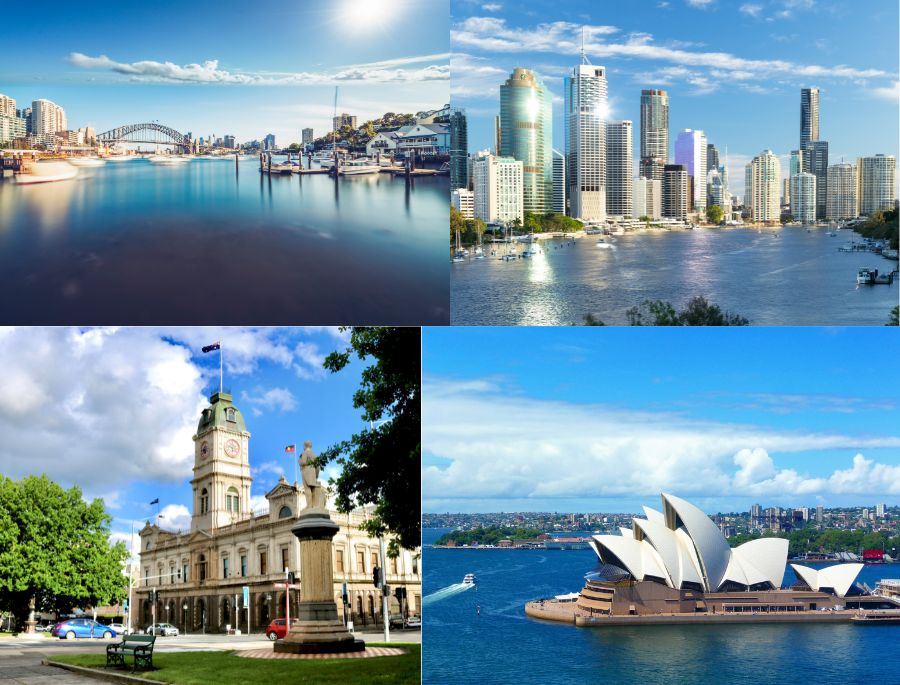 Mùa hè nước Úc với bầu trời trong xanh, không khí thoáng đãng