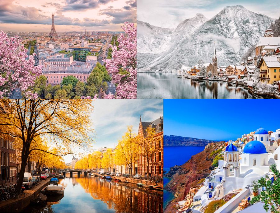 Đặc điểm thời tiết 4 mùa tại Châu Âu với khung cảnh rực rỡ