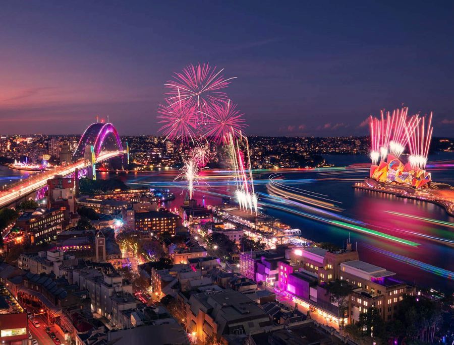 Khung cảnh ấn tượng tại Lễ hội ánh sáng Vivid