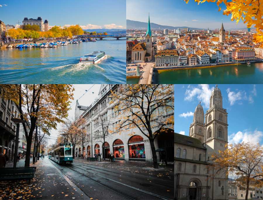 Mùa thu Zurich sở hữu những khu rừng lá vàng rộng lớn