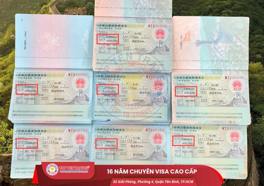 Tỷ lệ đạt visa Trung Quốc tại Top Ten Travel gần như là tuyệt đối