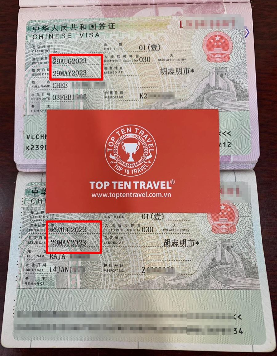 Visa du lịch Trung Quốc liên tục cập bến tại Top Ten Travel
