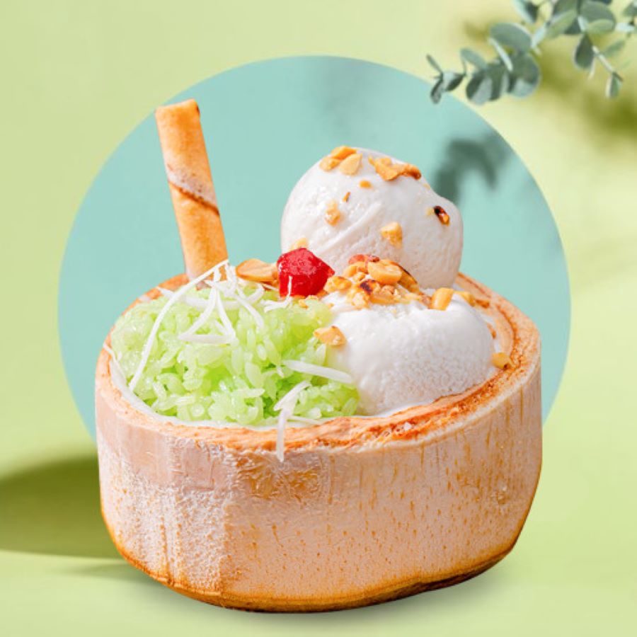 Kem xôi dừa thơm ngon 
