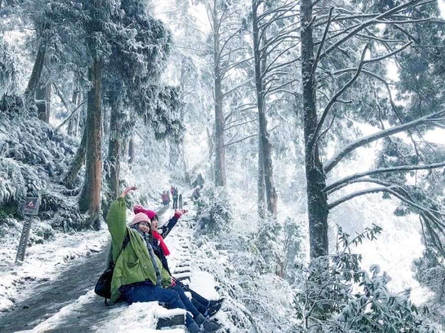 Đến Đài Loan vào mùa đông, du khách sẽ được ngắm tuyết rơi đầy thú vị