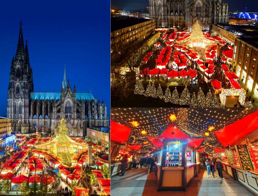 Khu chợ Cologne, Đức lung linh huyền ảo khi màn đêm buông xuống