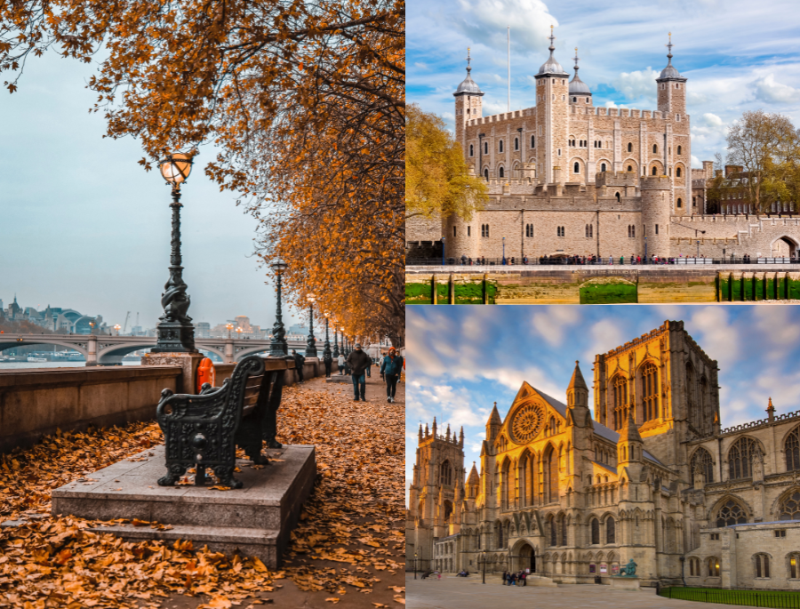 Mùa thu London mang không khí se lạnh kết hợp cùng với những cung đường thơ mộng