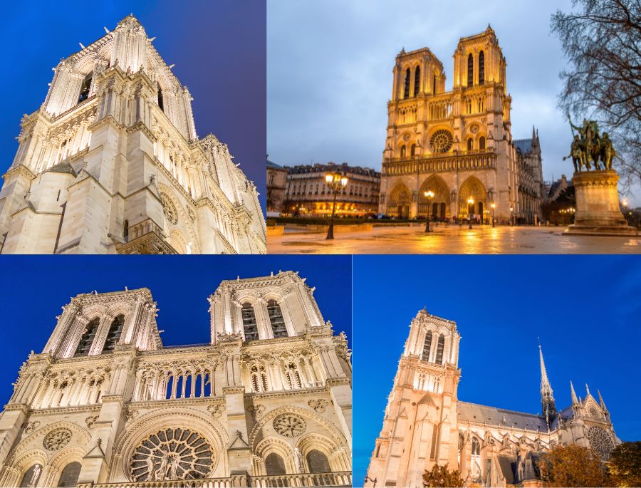 Nhà thờ trở nên huyền ảo hơn khi màn đêm buông xuống