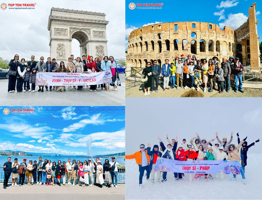 Các tour du lịch Châu Âu tại Top Ten Travel cam kết khởi hành đúng với lịch dự kiến