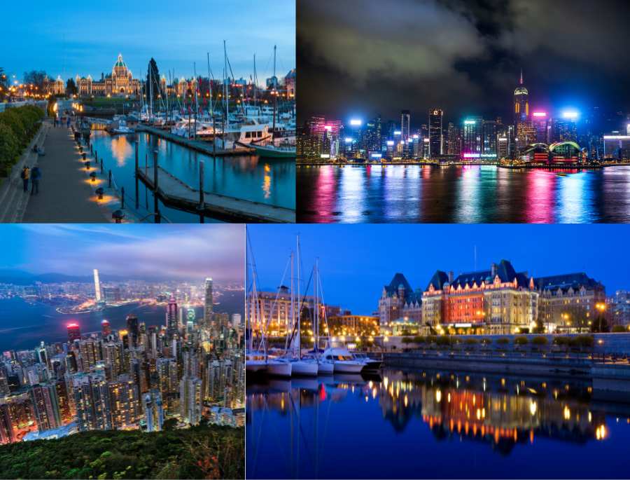 Khung cảnh tuyệt đẹp khi lên đèn tại bến cảng