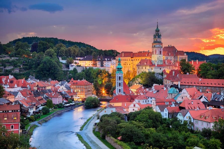 Thị trấn Český Krumlov được ưu ái ví von như là kiệt tác thời Trung cổ