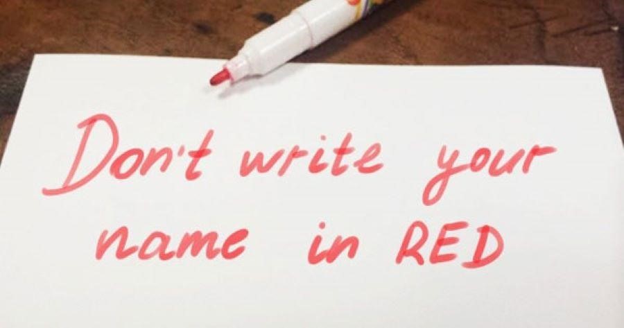 Người Đài Loan không viết tên người khác bằng mực đỏ