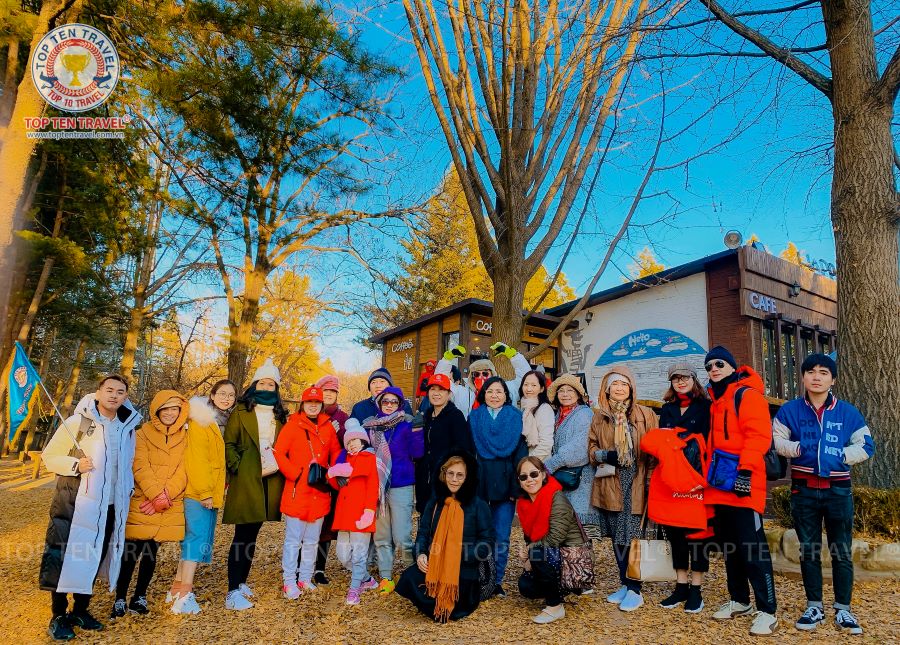 Khung cảnh lãng mạn tại Nami Hàn Quốc