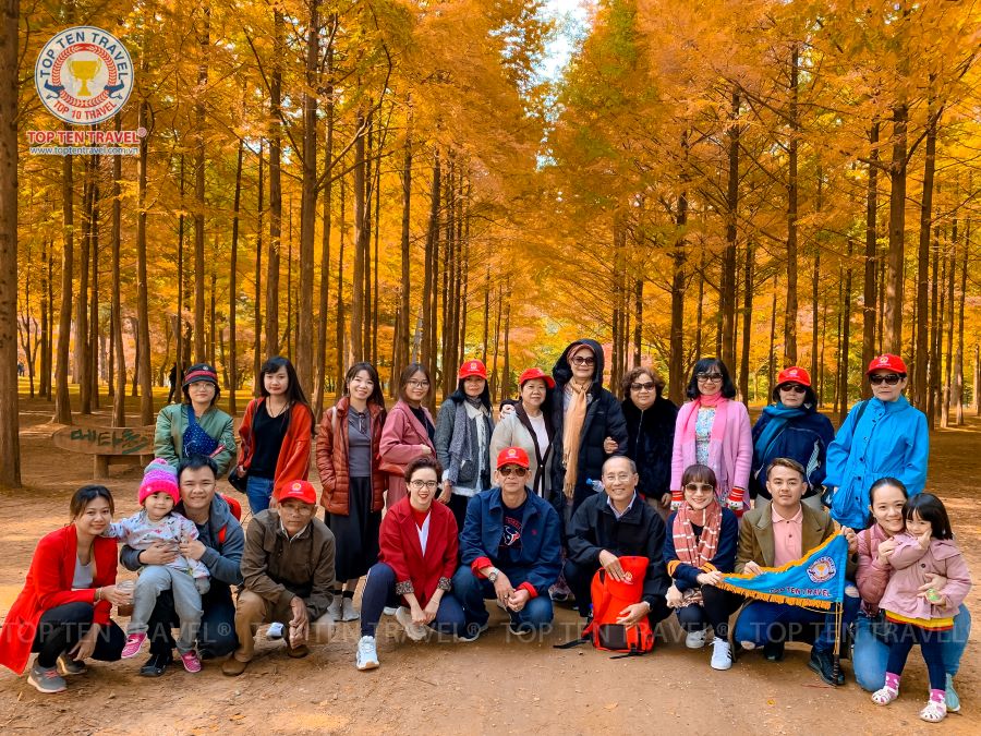 Du khách checkin tại Nami Hàn Quốc