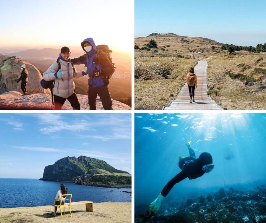Tháng 4 là thời điểm lý tưởng để tham gia các hoạt động ngoài trời trong chuyến du lịch Jeju