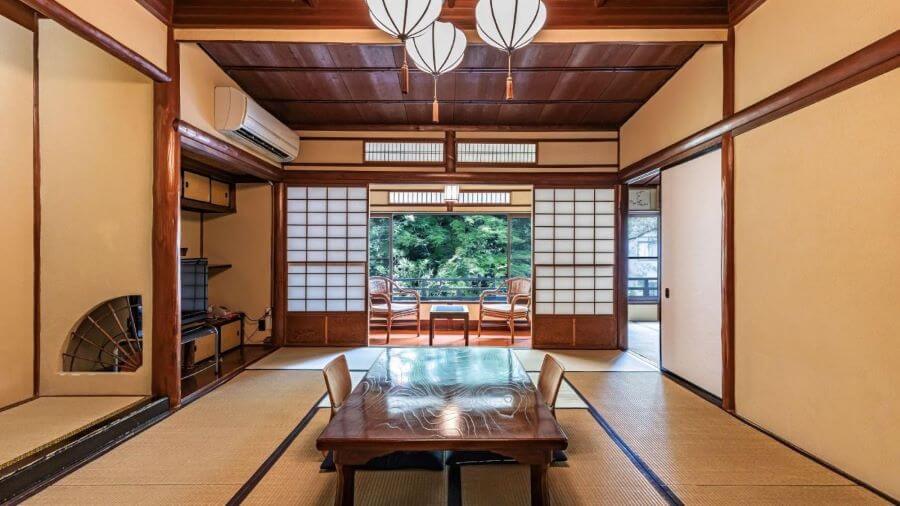 Không gian sống trong Ryokan được thiết kế tối giản nhưng vô cùng tinh tế