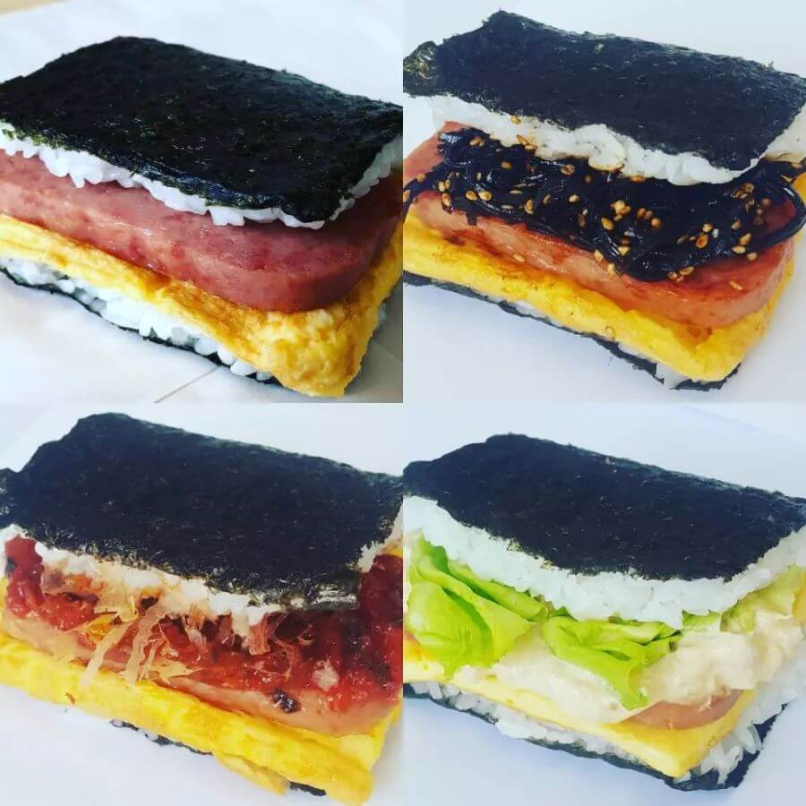 Onigiri trứng và thịt là món ăn nổi tiếng tại Okinawa được người dân địa phương và du khách yêu thích