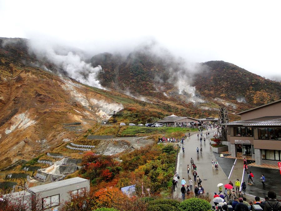 Du khách có thể trải nghiệm đi bộ đến Owakudani để được chiêm ngưỡng khung cảnh núi non hùng vĩ và bao la của nơi đây