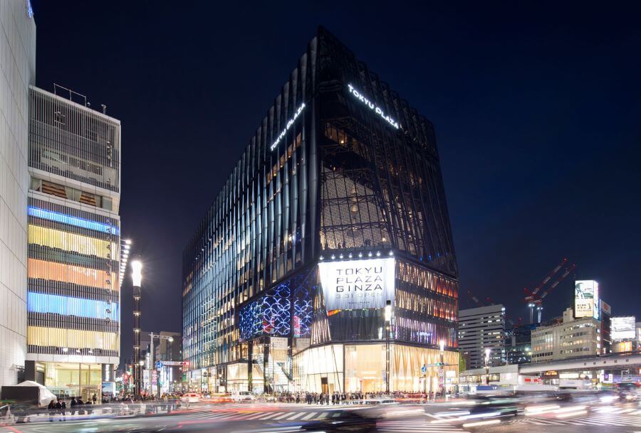 Tokyu Plaza Ginza là một trung tâm thương mại hiện đại, nổi bật giữa lòng Ginza với kiến trúc độc đáo