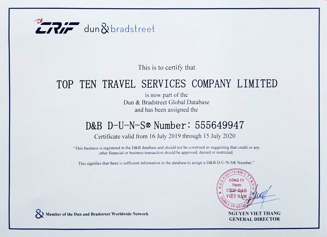 Giấy chứng nhận của DUNS