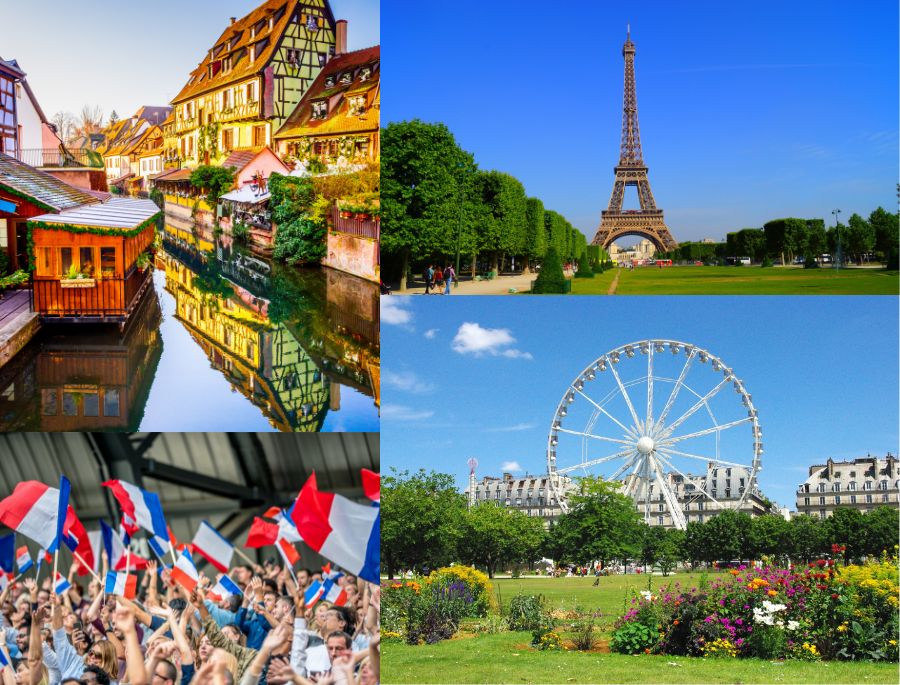 Vào mùa hè, toàn nước Pháp có bầu trời trong xanh cùng rất nhiều lễ hội nổi tiếng diễn ra