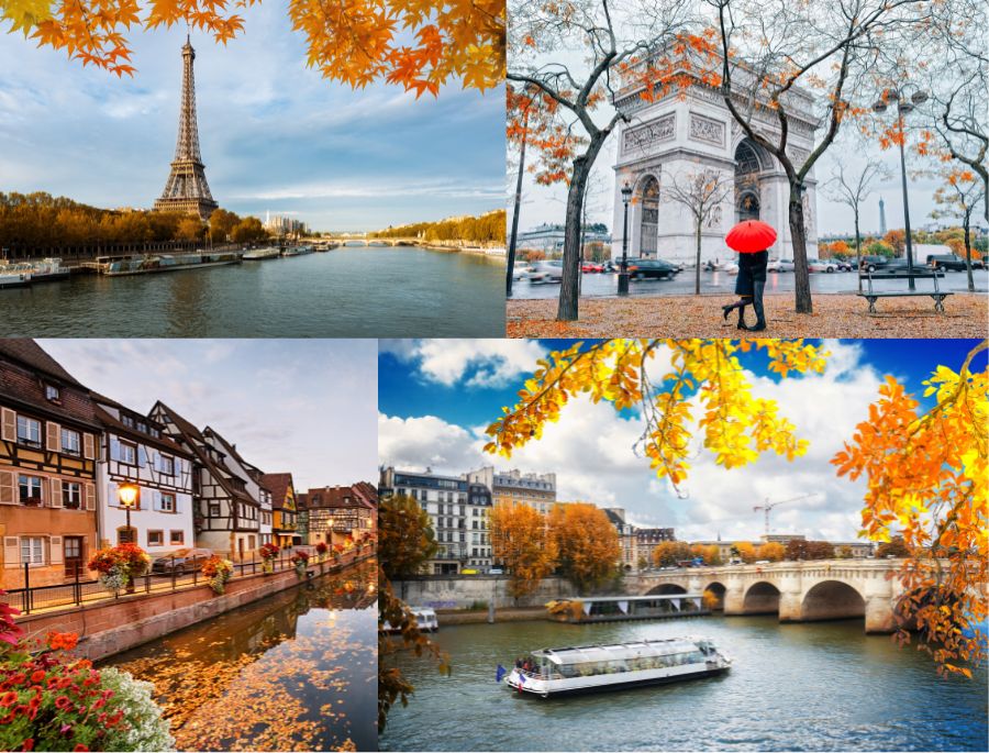 Khung cảnh lãng mạn, ngập tràn lá vàng rơi tại nước Pháp