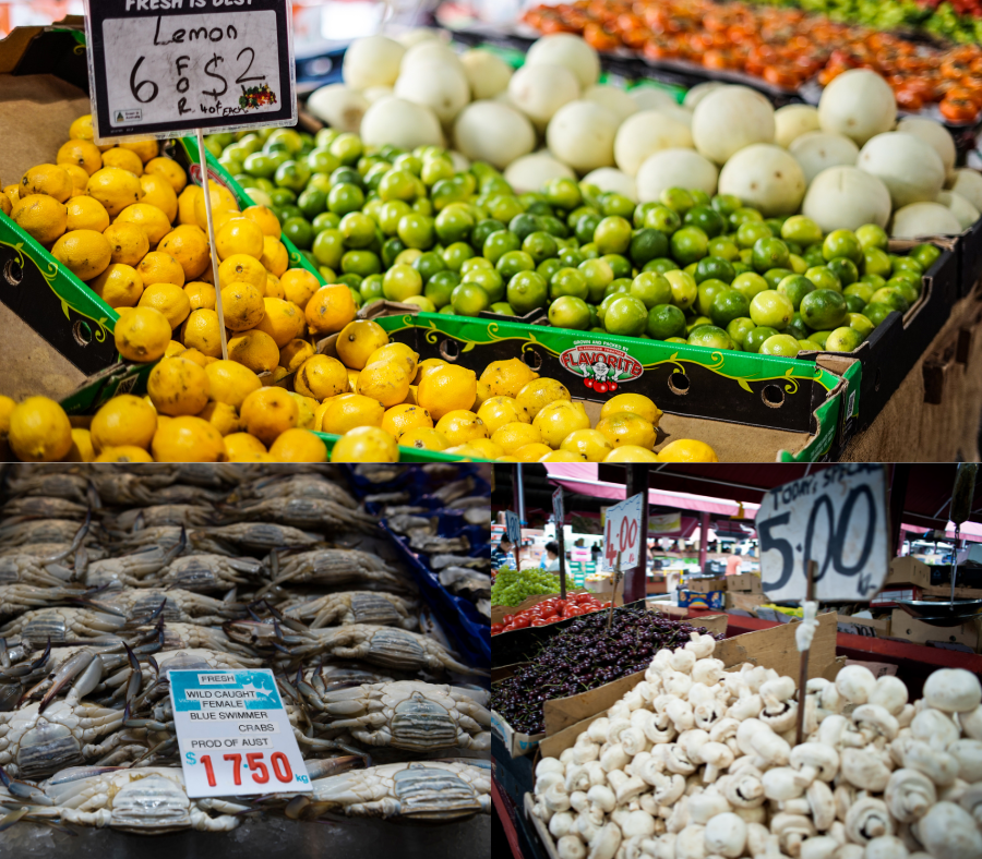 Chợ Queen Victoria bày bán rất nhiều mặt hàng với giá cả phải chăng