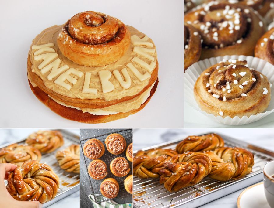  Bánh Kanelbullar thơm ngon với phần nhân socola nóng ấm tan chảy