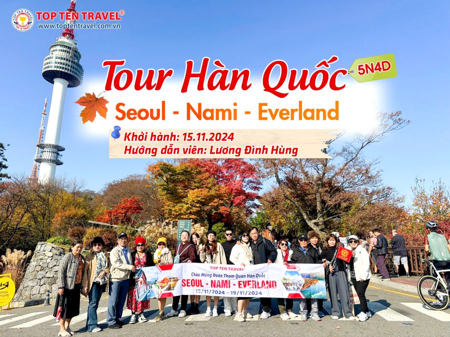 Tổng hợp hình đoàn tour Hàn Quốc khởi hành vào tháng 11/2024