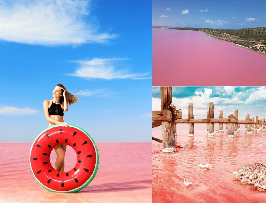Hồ Hillier với màu hồng tự nhiên đã thu hút lượng lớn khách du lịch tới tham quan và khám phá